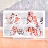 Placa horizontal "PAI" com fotos