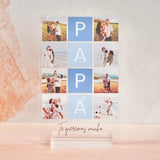 Placa DAD 8 fotos estilo grade com mensagem