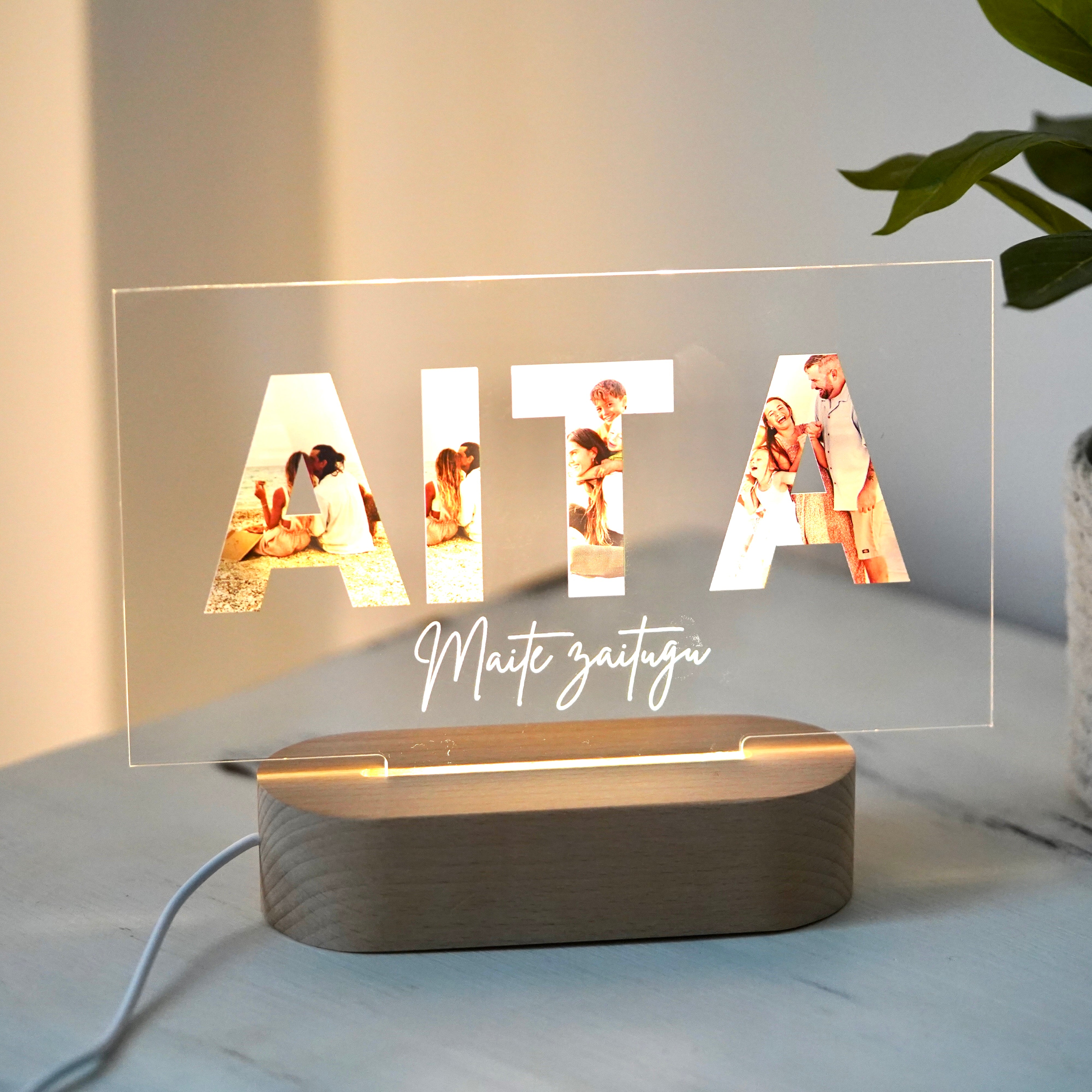 Lámpara "AITA" con fotos
