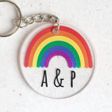 Chaveiro redondo arco-íris LGTBI 