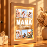 Lâmpada 6 fotos MÃE em meio quadro
