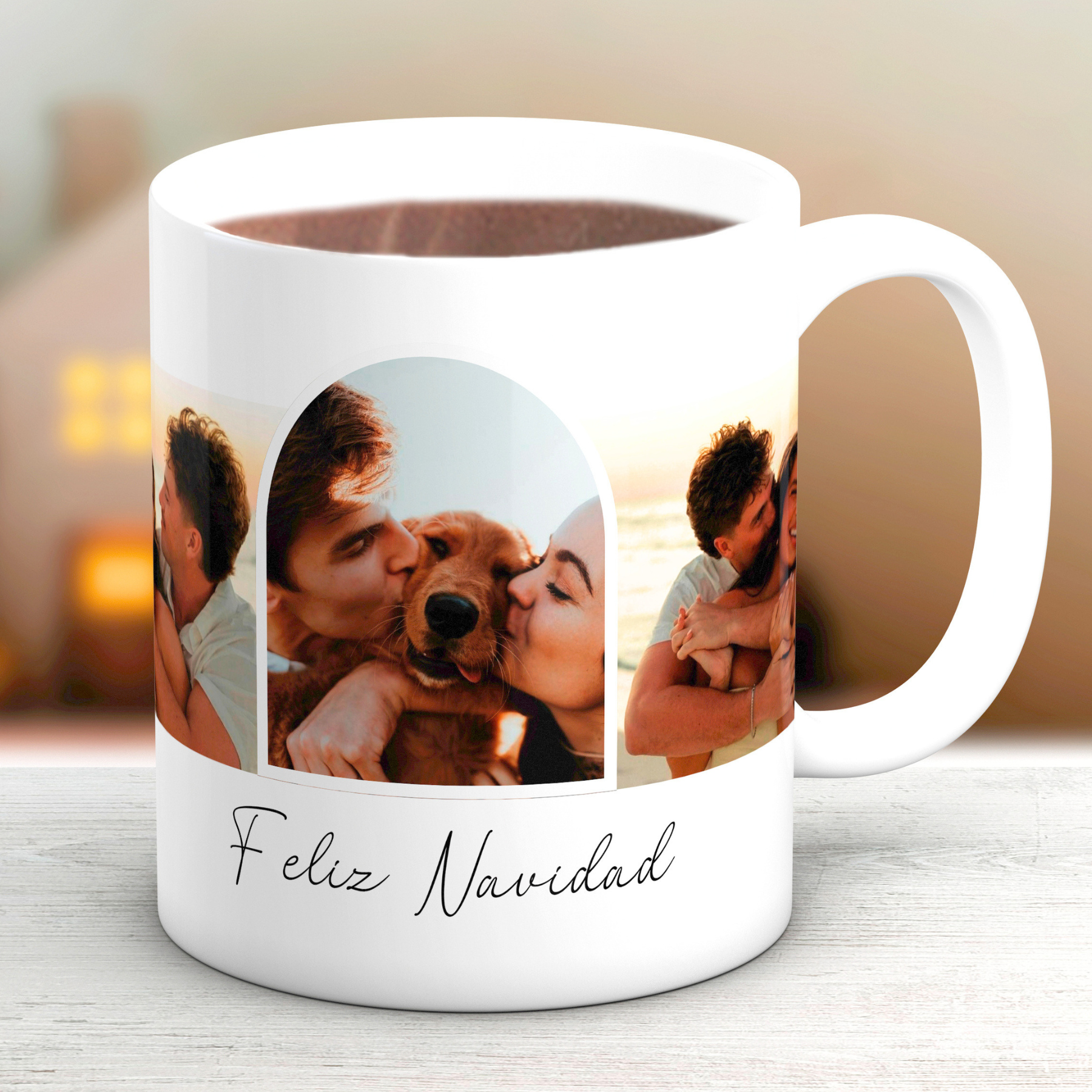 Taza tres fotos Navidad