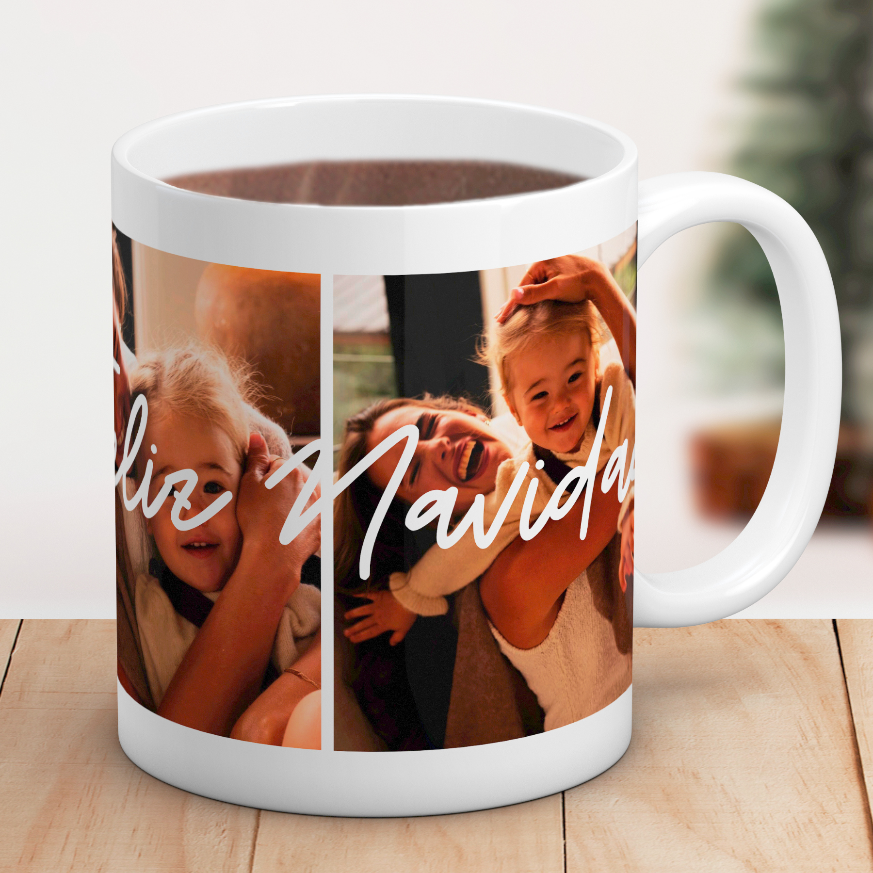 Taza dos fotos grandes Navidad