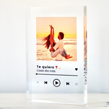 Placa de música com foto Placa Cristal