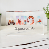 Placa "AMIGA" com fotos