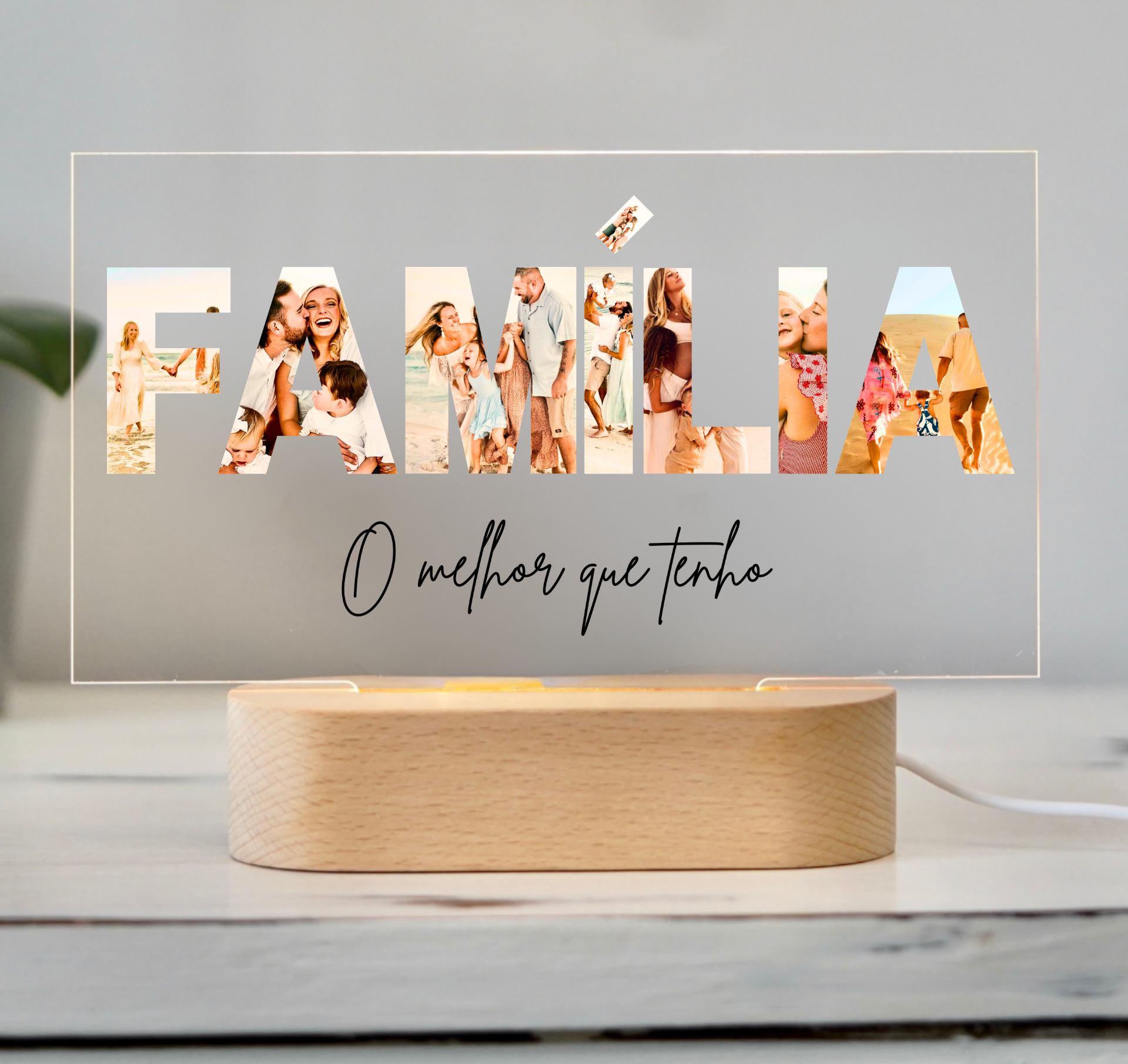 Lampada “FAMÍLIA” com fotografias PT