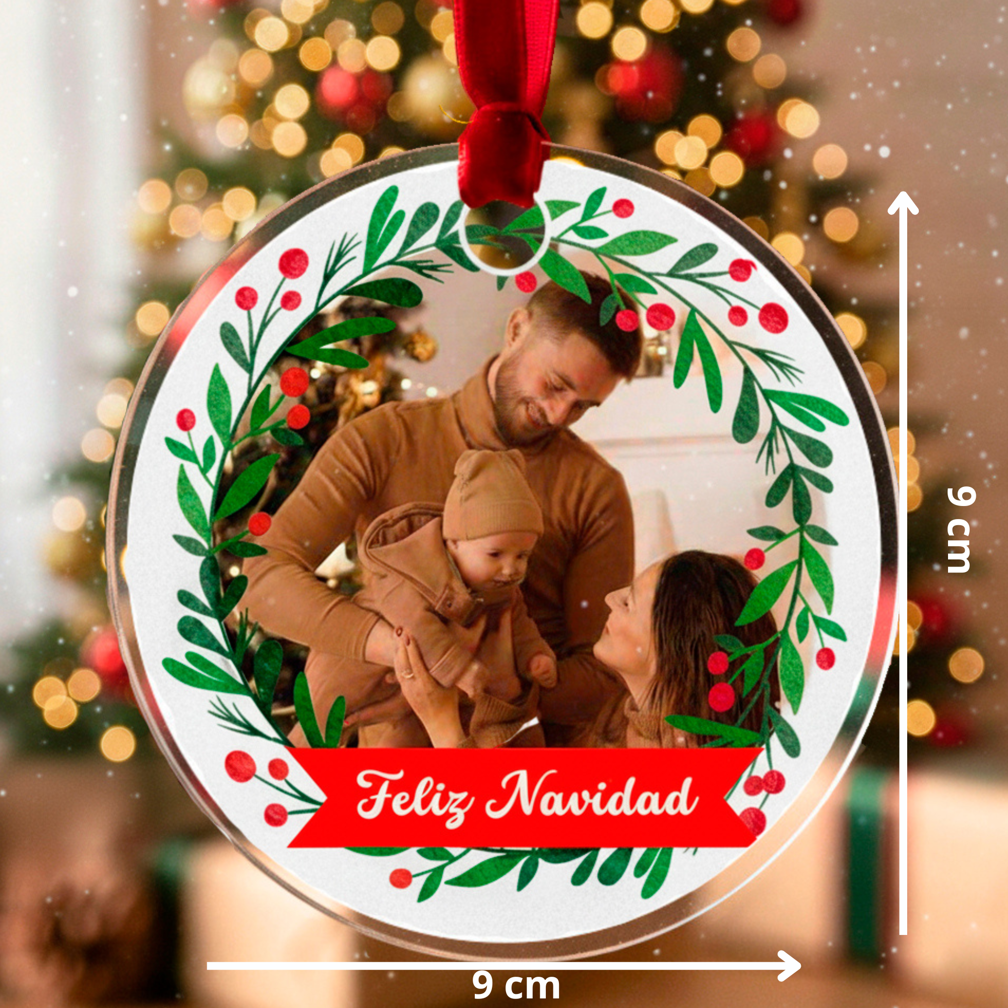 Adorno Navidad personalizado con foto