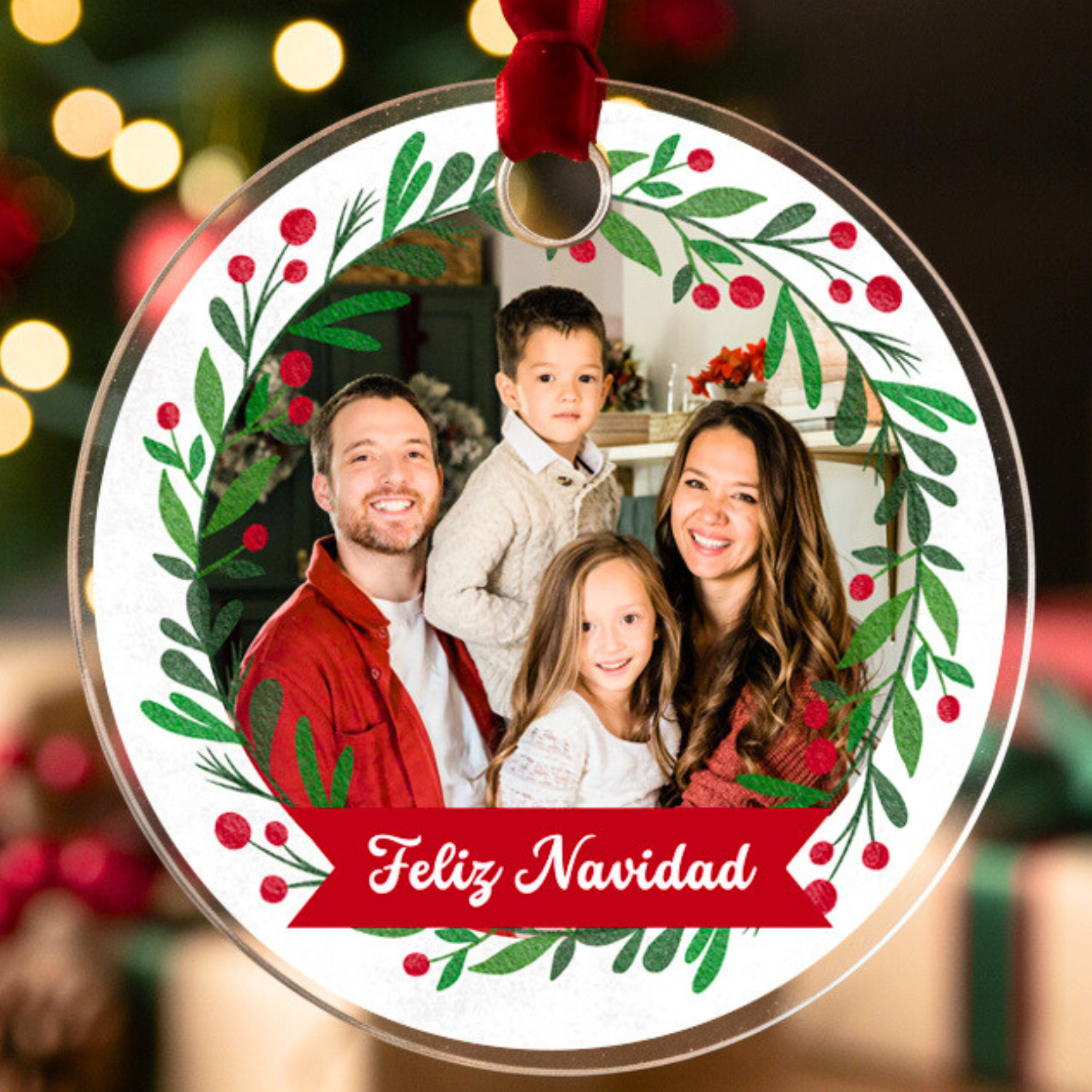 Adorno Navidad personalizado con foto