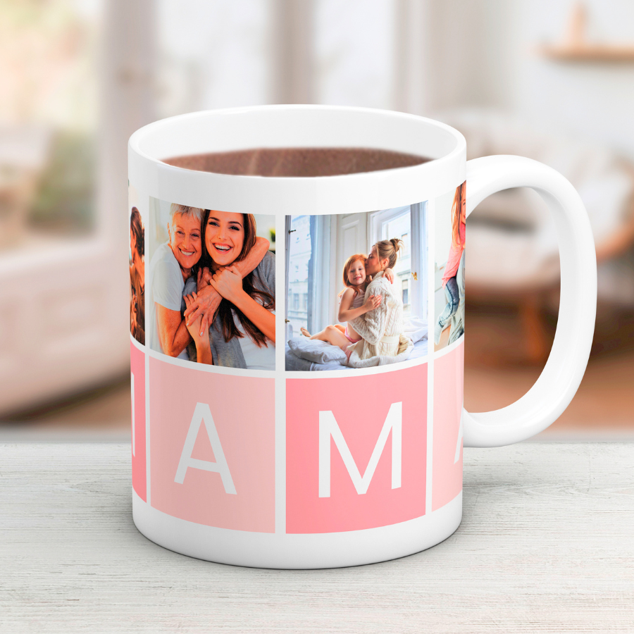 Taza 4 fotos Mamá abajo