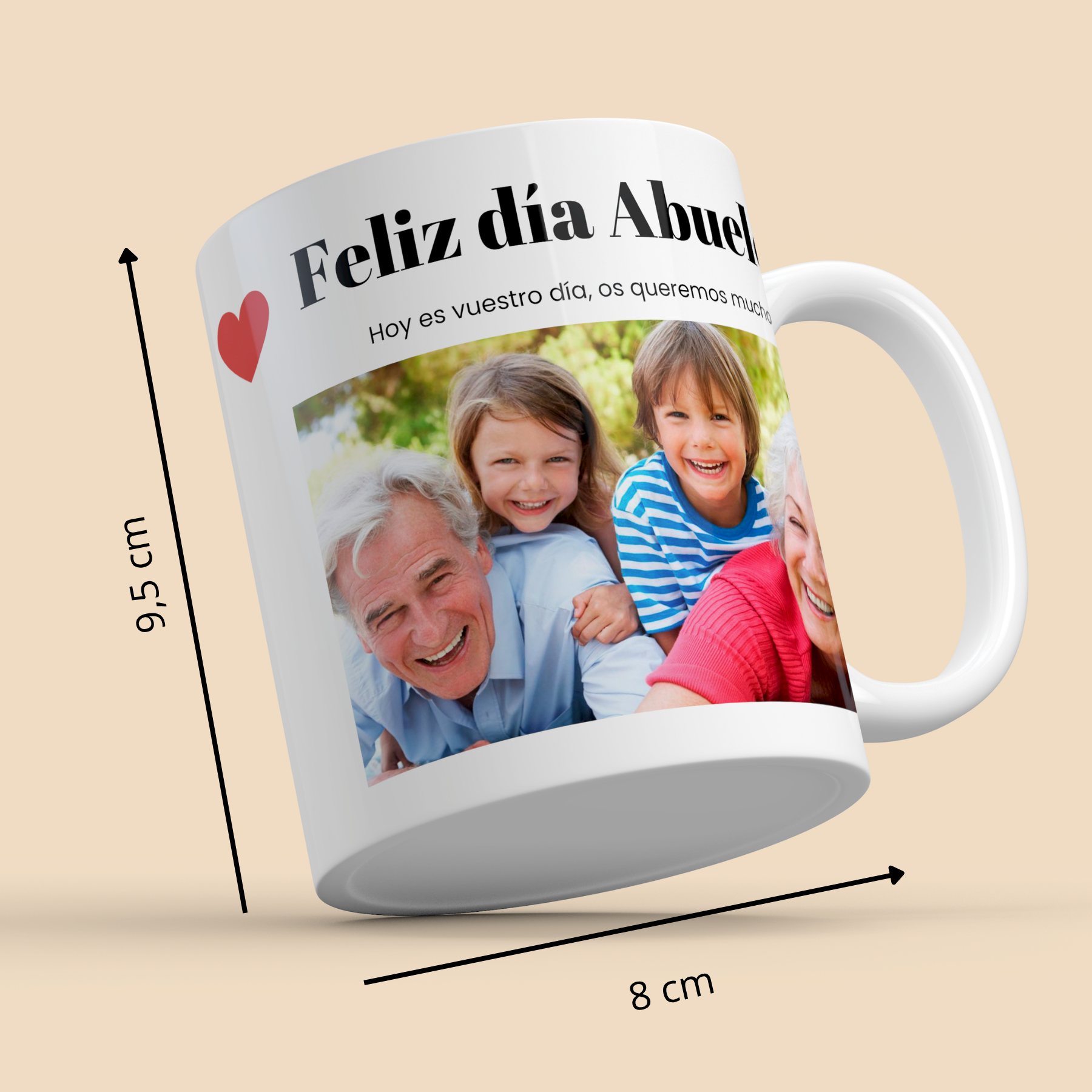 Taza Personalizada Día de los Abuelos con Foto