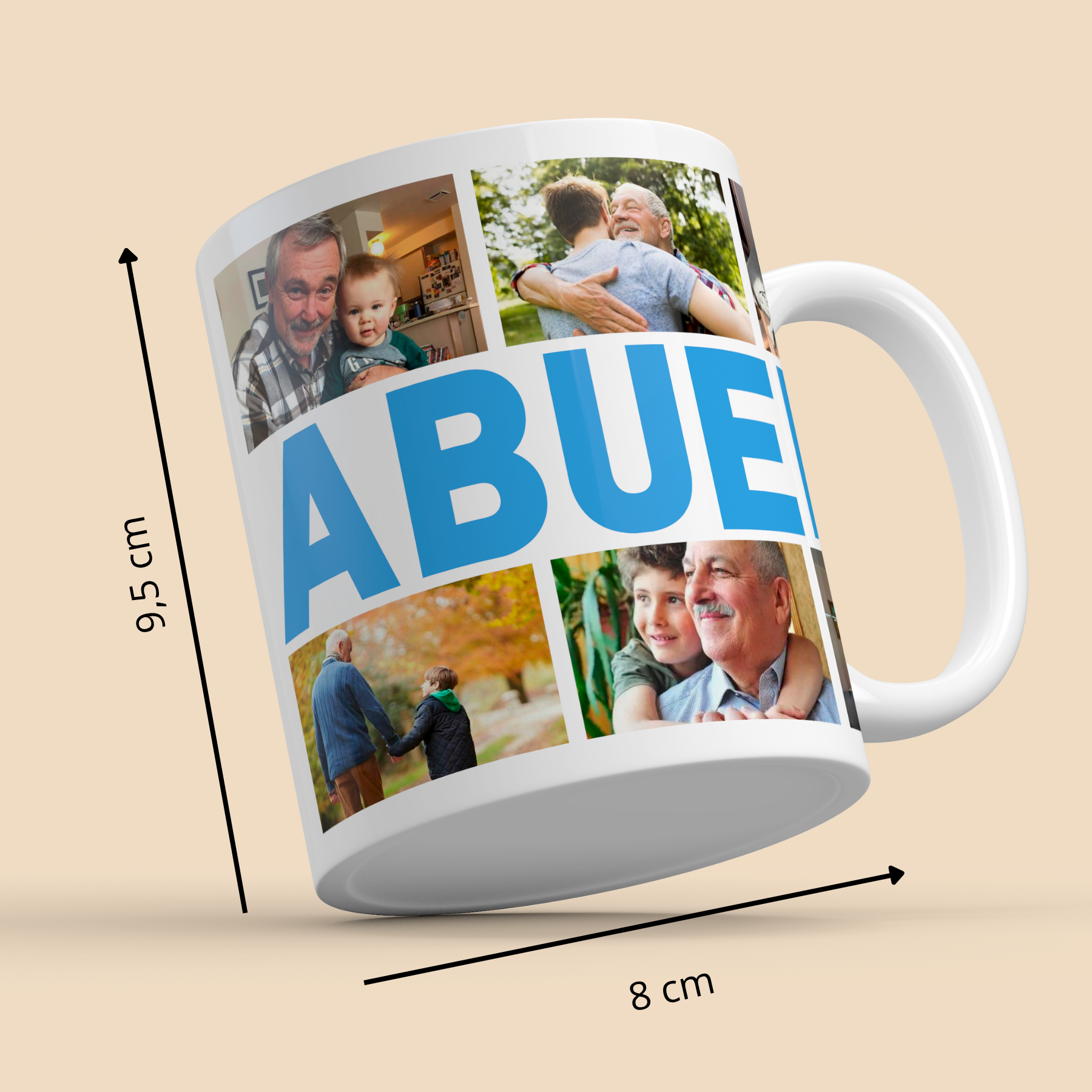 Taza Collage ABUELO con 6 Fotos
