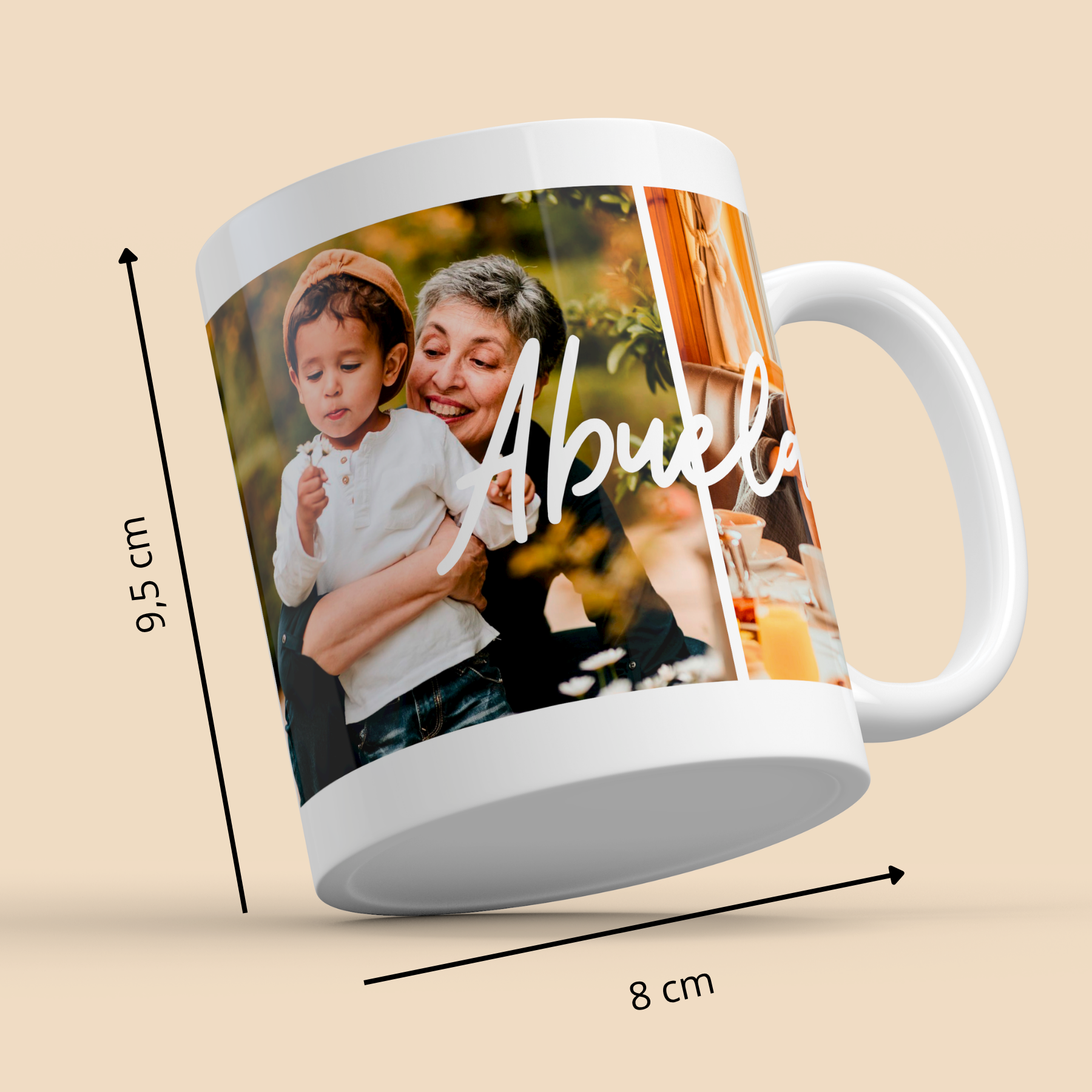 Taza ABUELA con dos Fotos