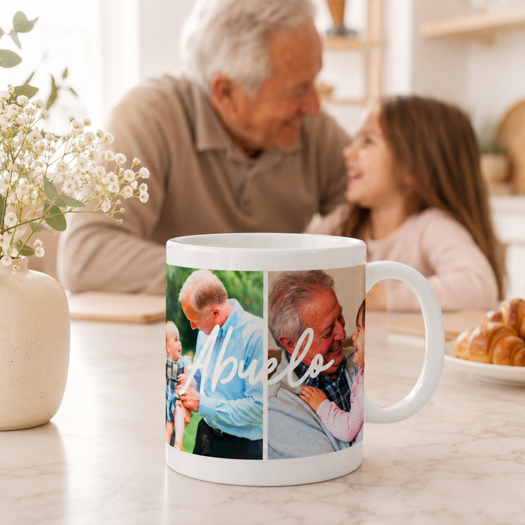 Taza ABUELO con dos Fotos