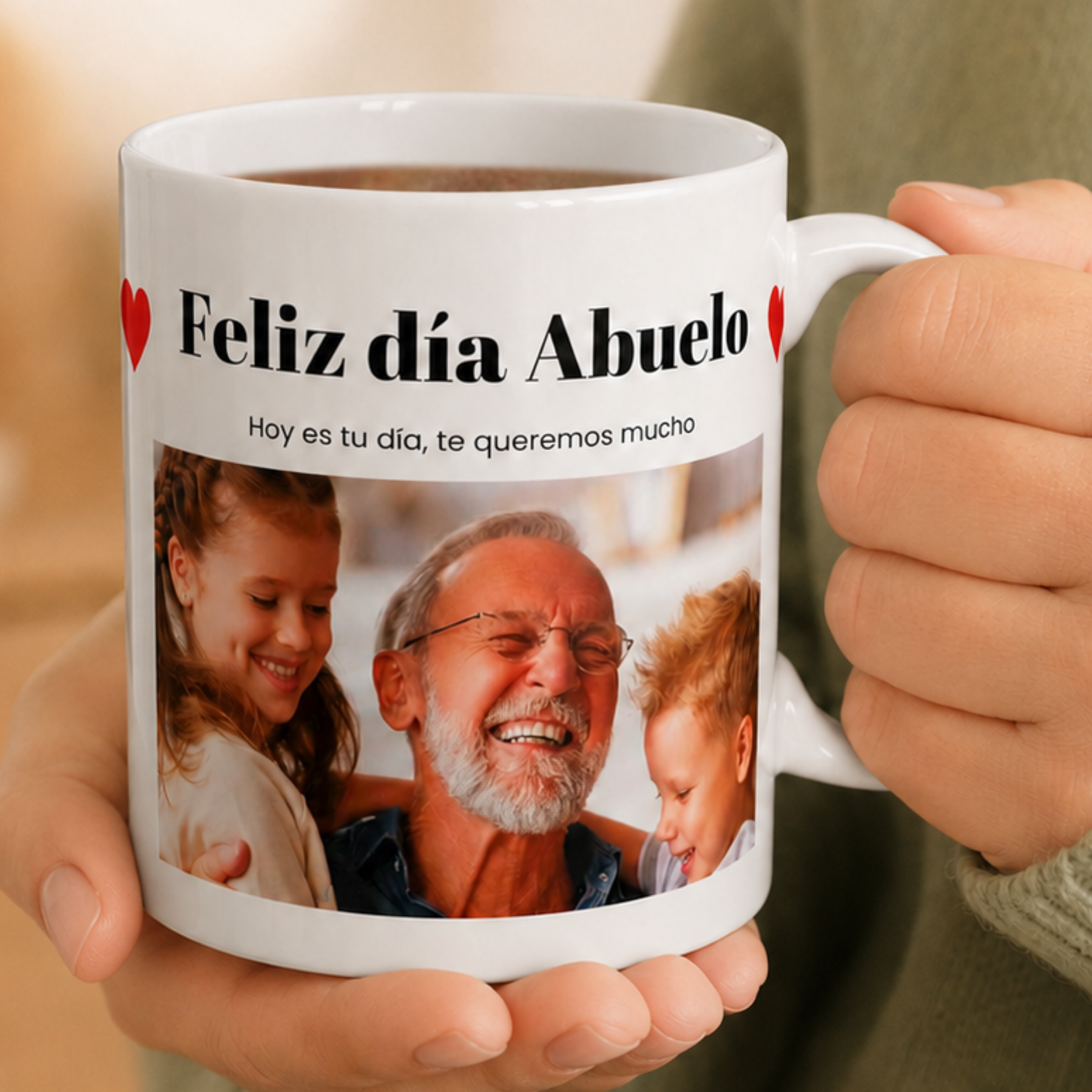 Taza Feliz Día Abuelo con Foto