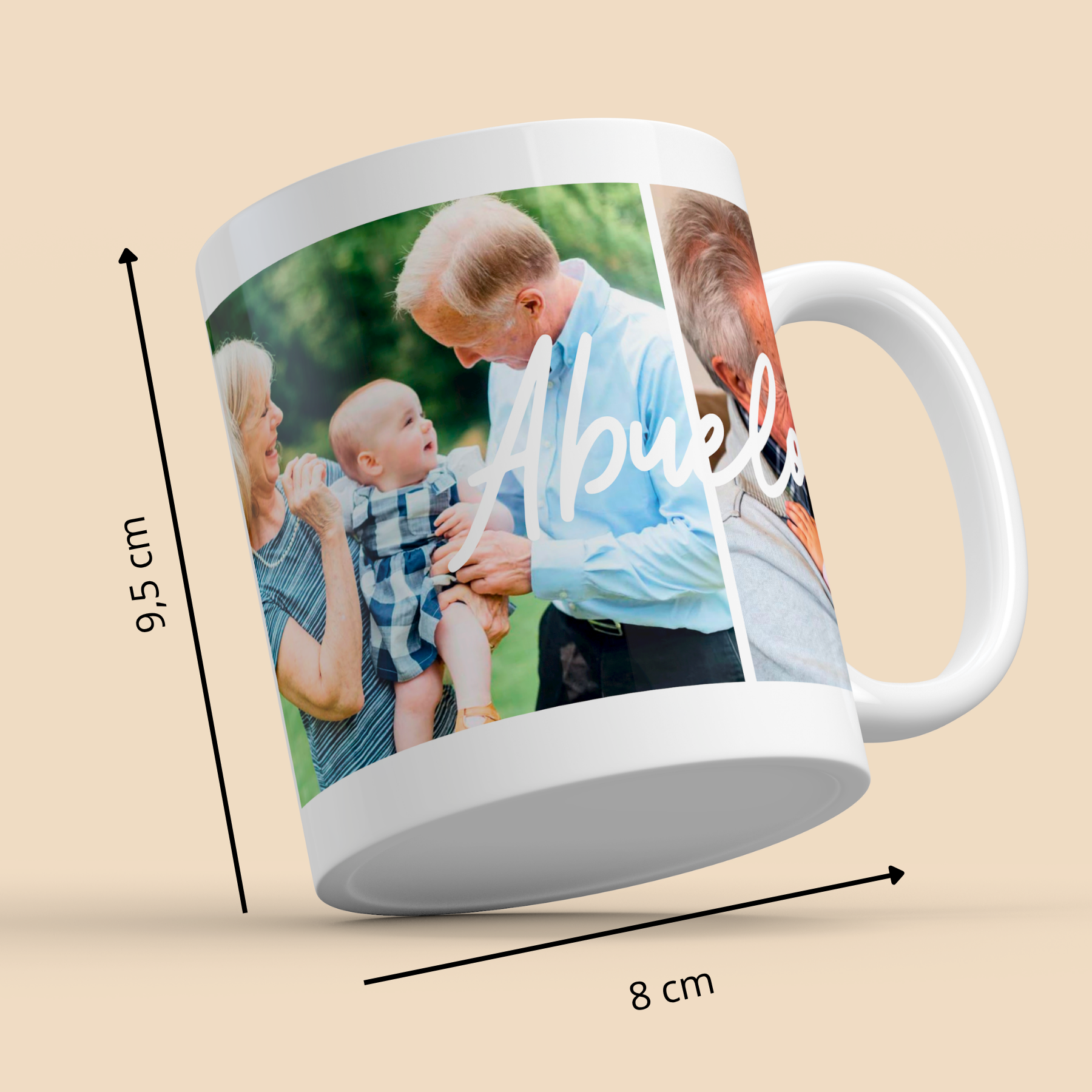 Taza ABUELO con dos Fotos
