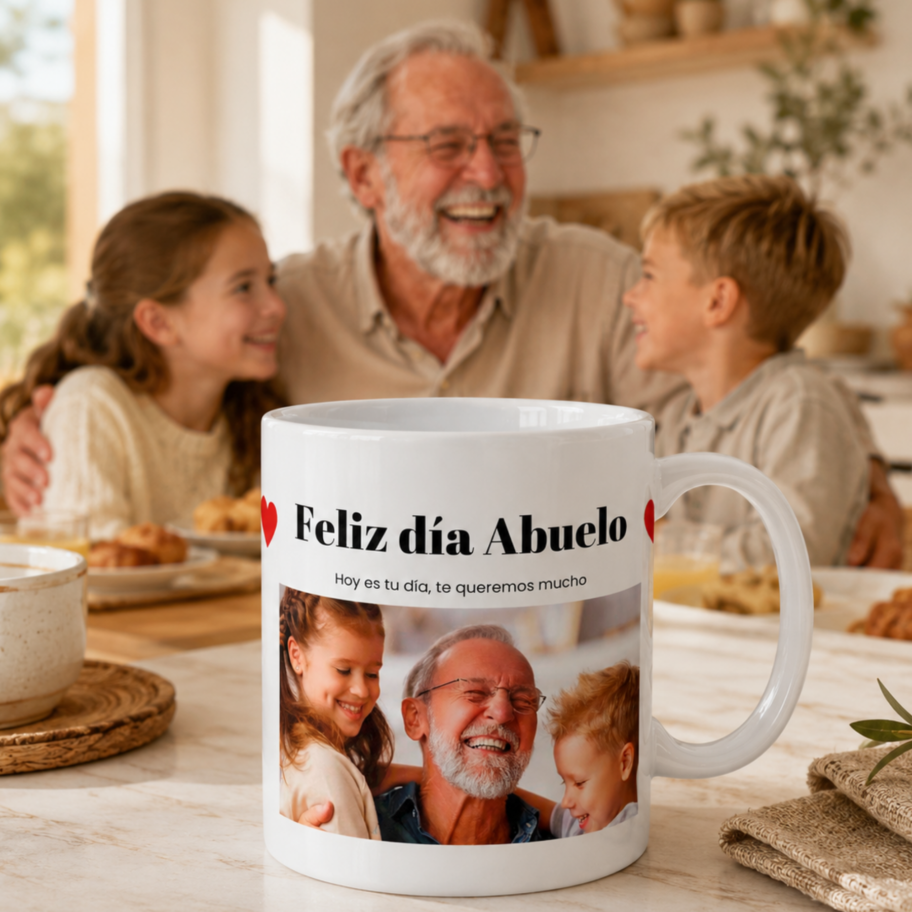 Taza Feliz Día Abuelo con Foto