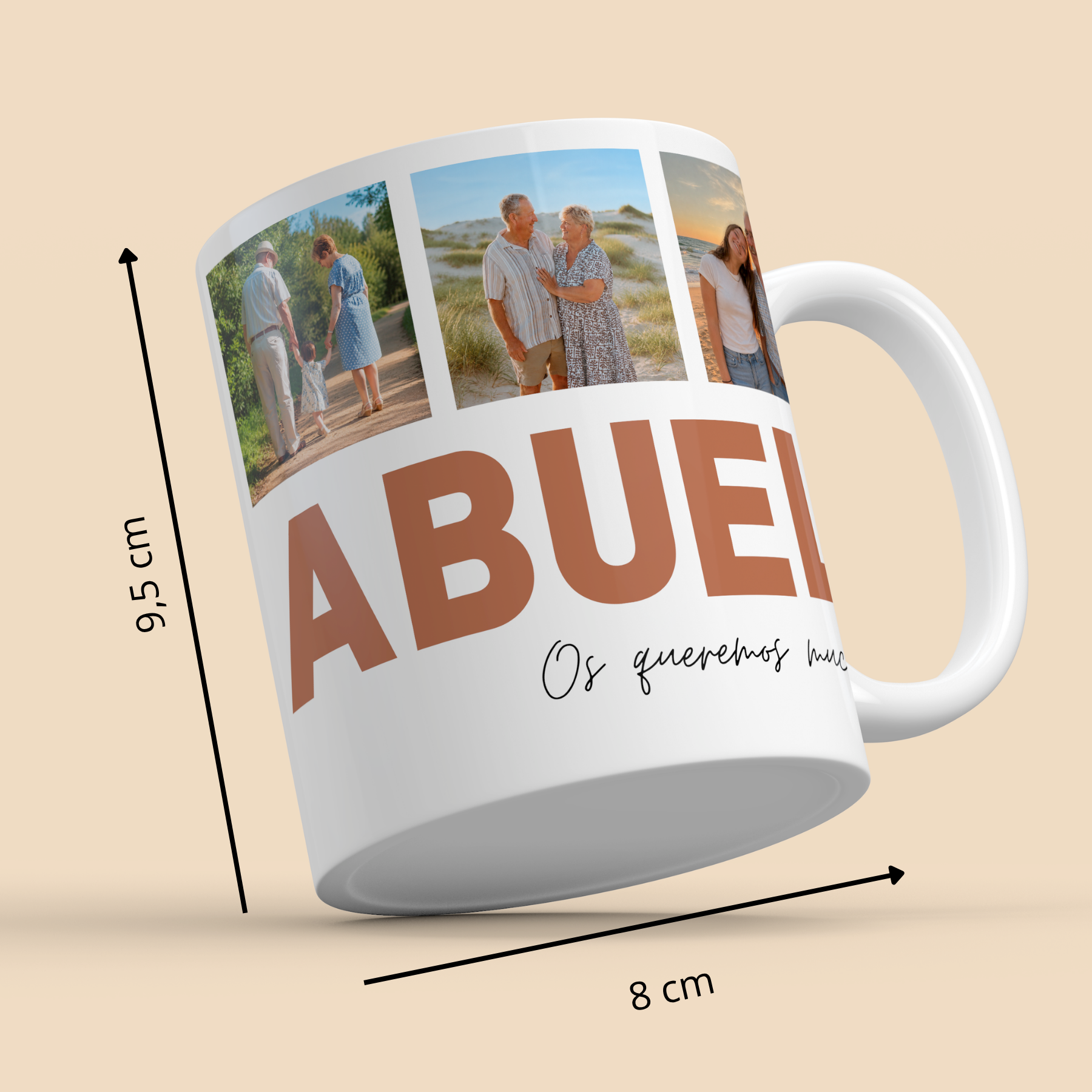 Taza ABUELOS con 4 Fotos