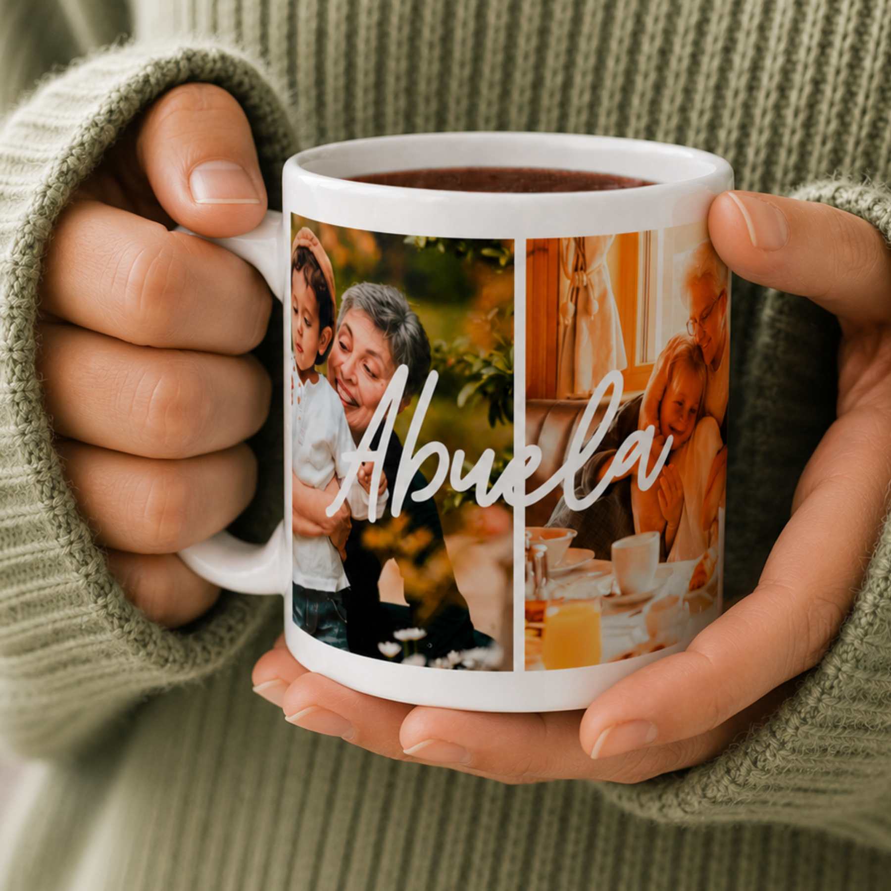 Taza ABUELA con dos Fotos