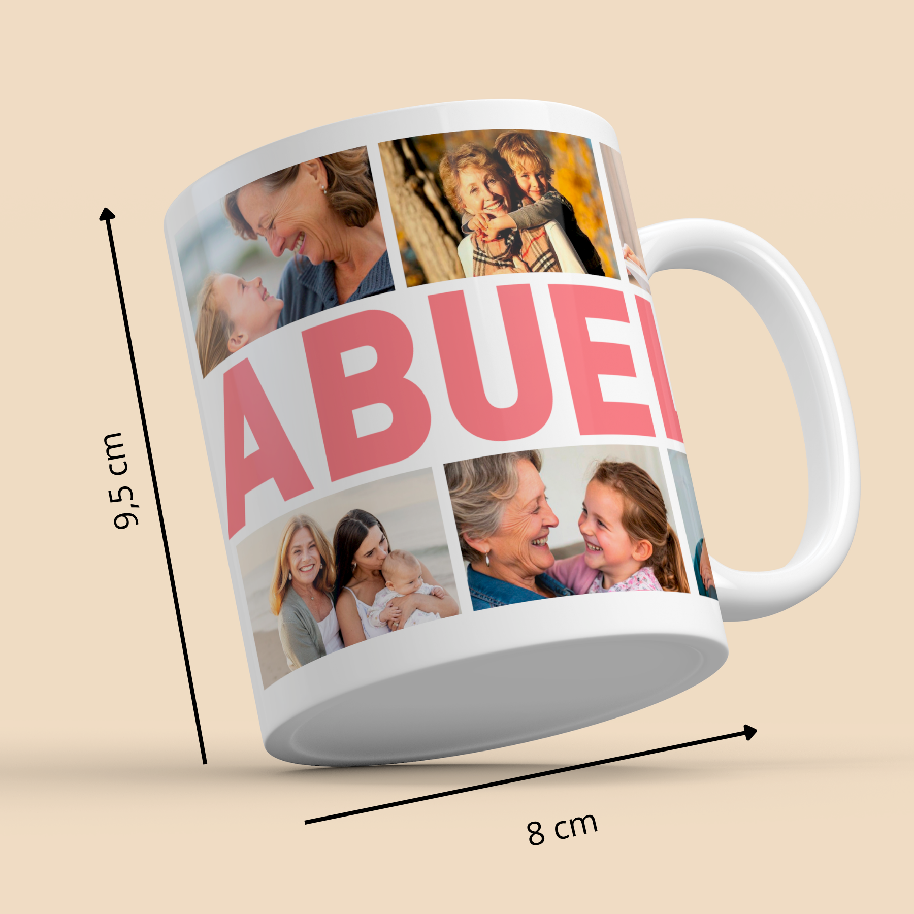 Taza Collage ABUELA con 6 Fotos