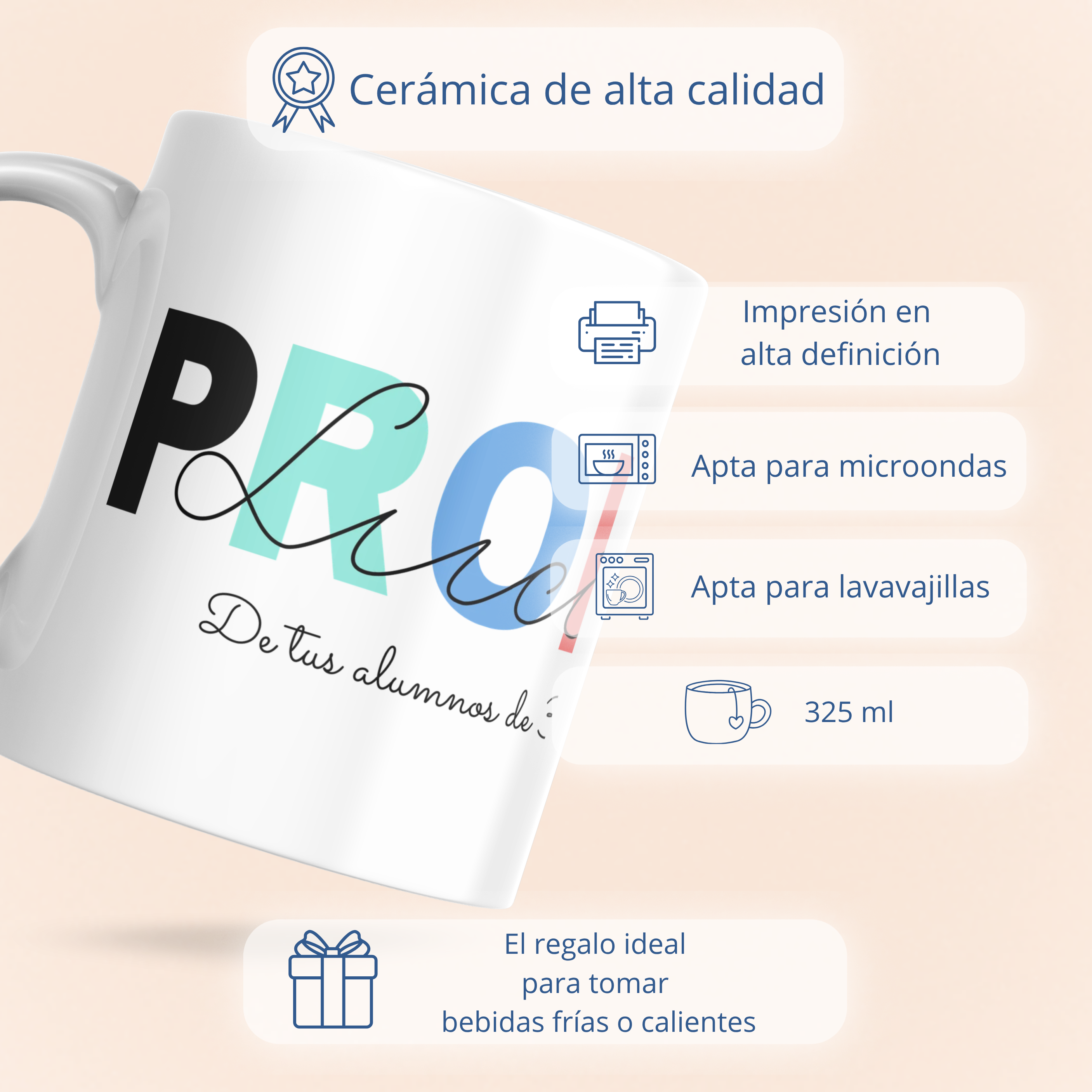 Taza Profe Colores