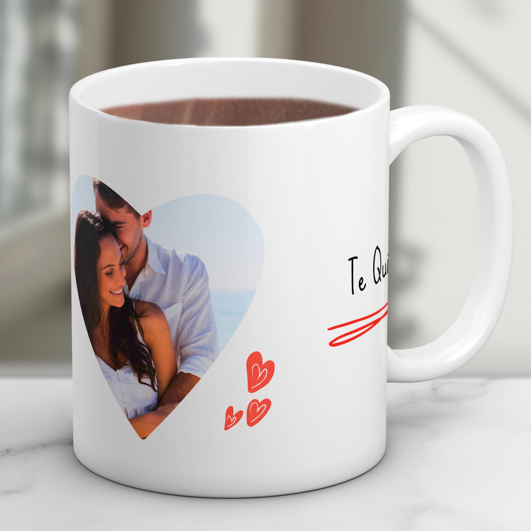 Taza foto corazón Parejas