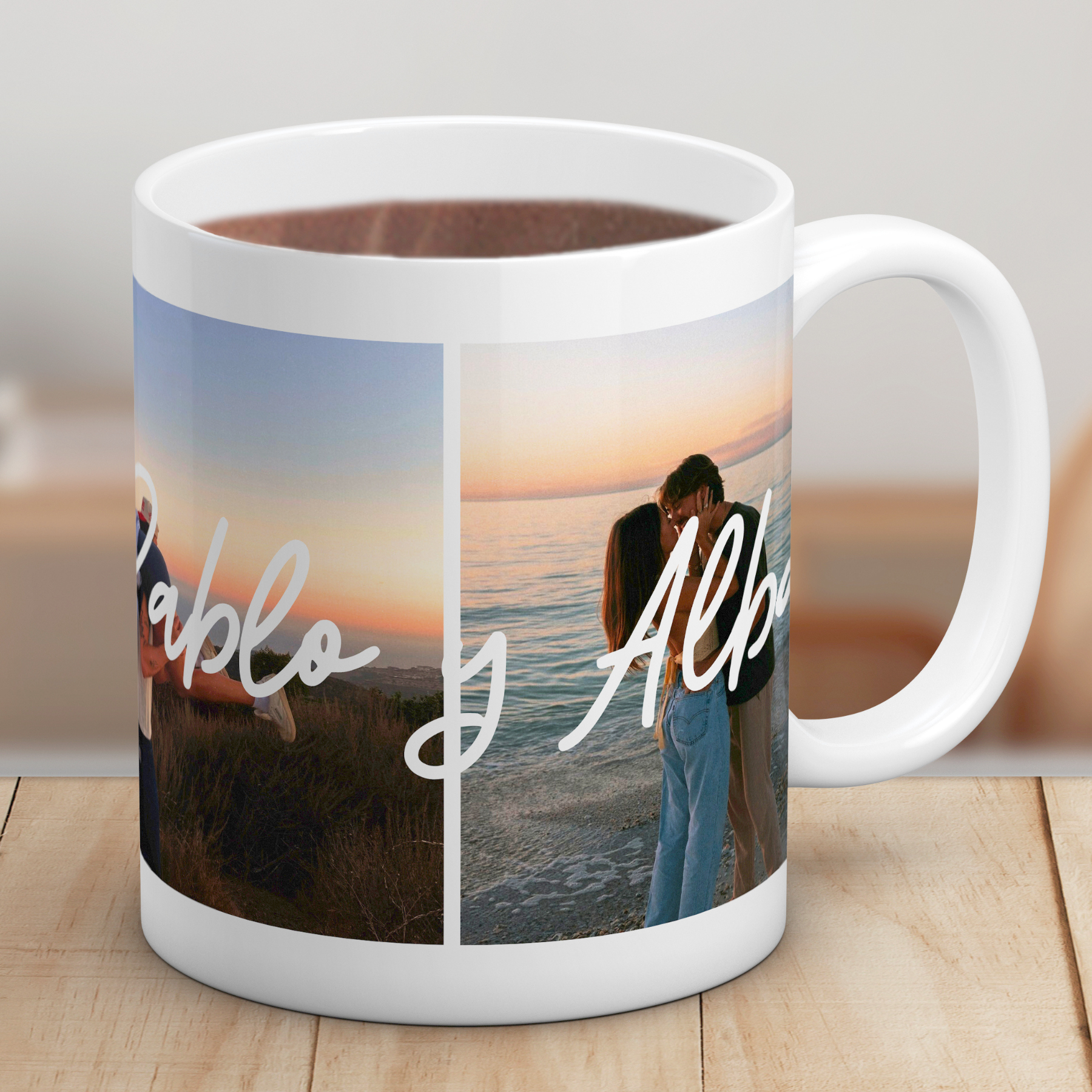 Taza parejas dos fotos