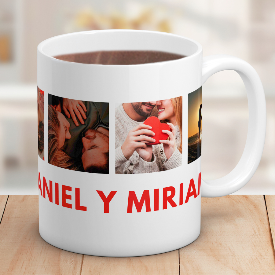 Taza Parejas 4 fotos y texto