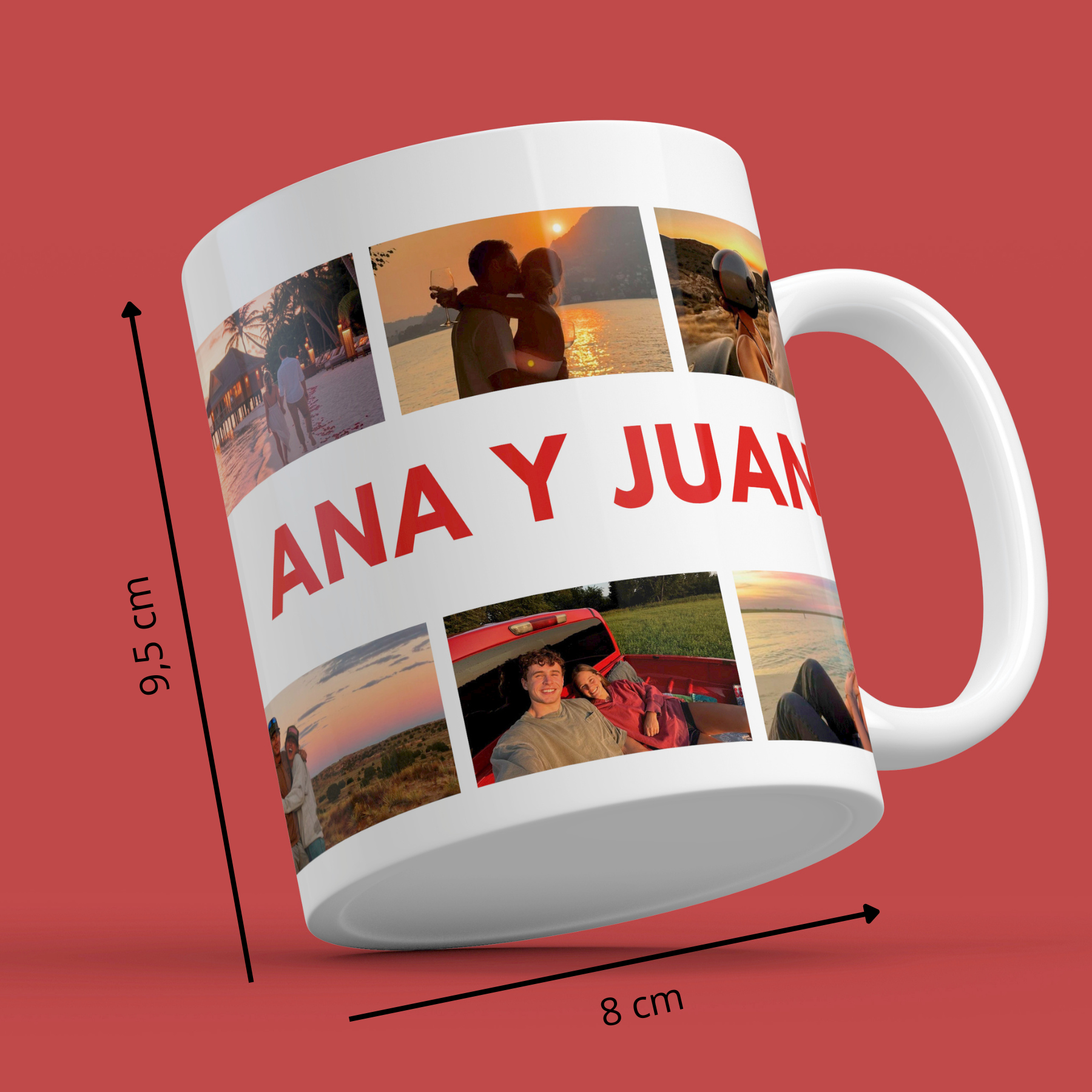 Caneca Casais 6 fotos São Valentim