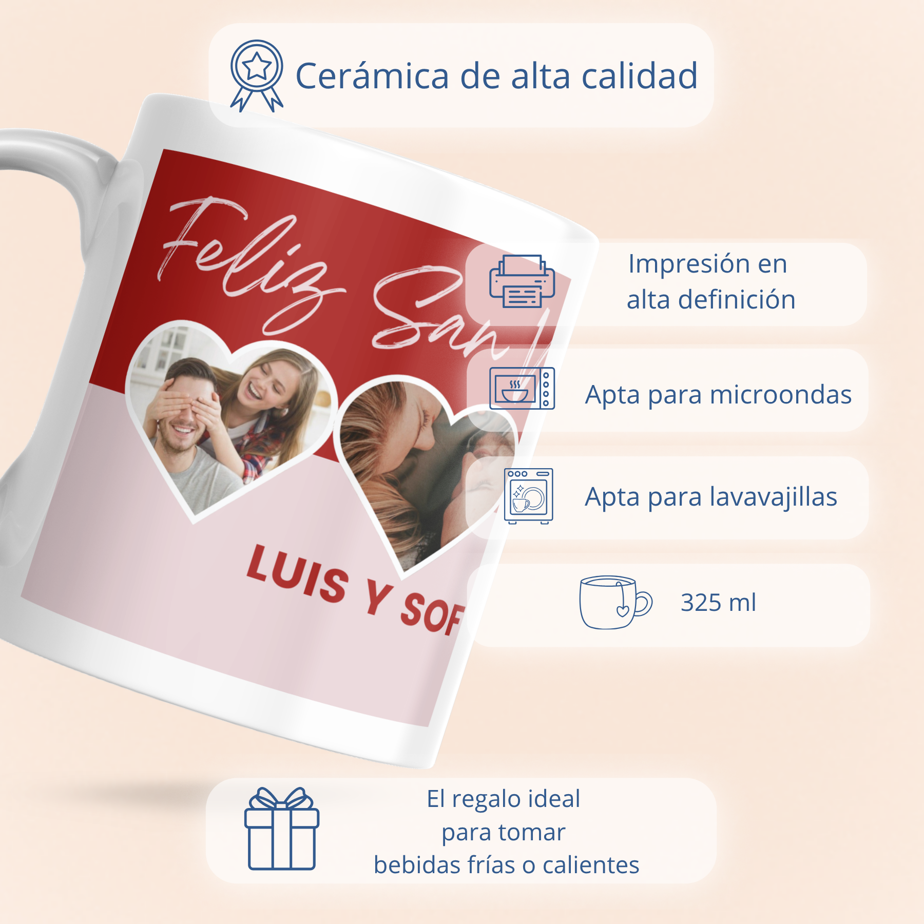 Taza Parejas Feliz San Valentín
