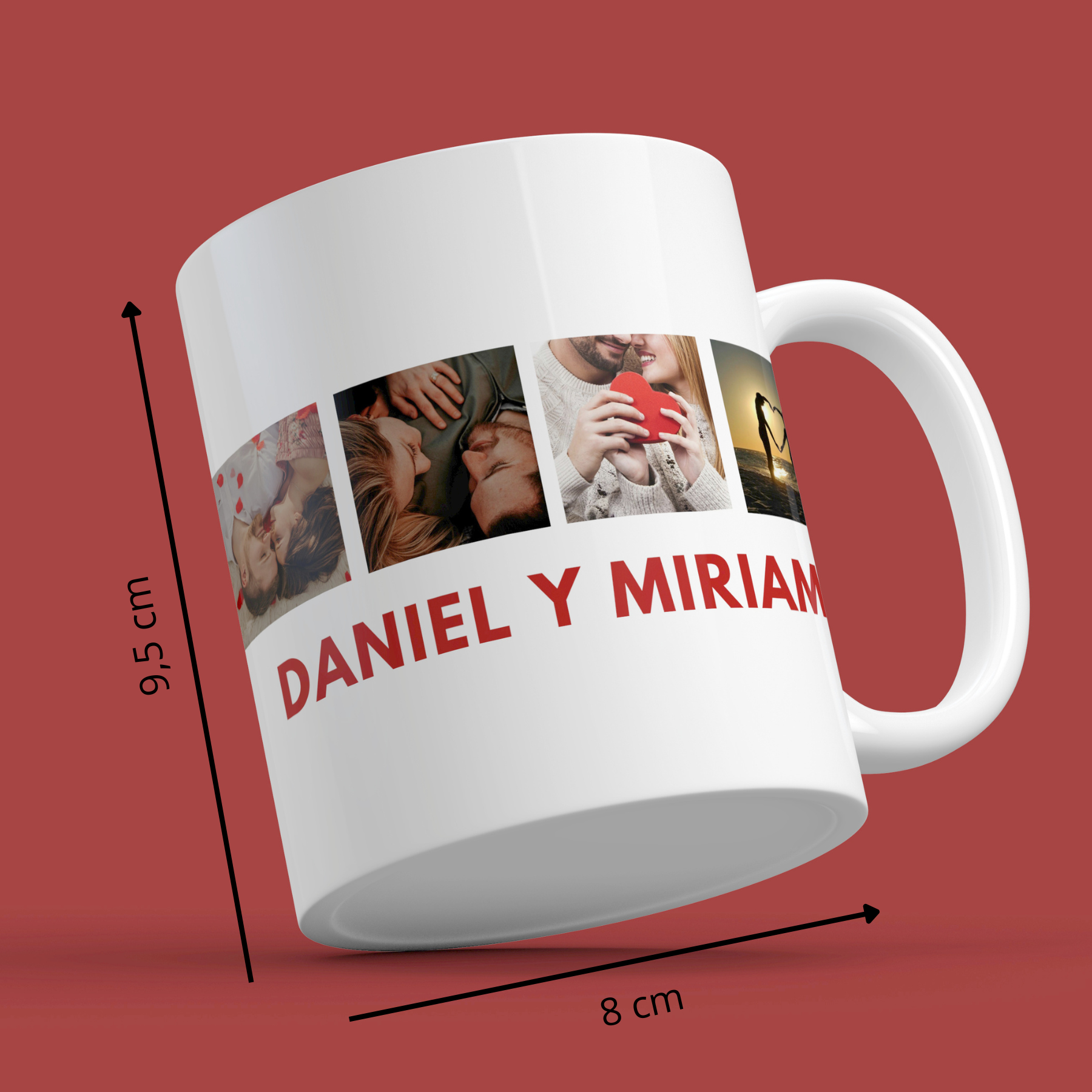 Taza Parejas 4 fotos y texto