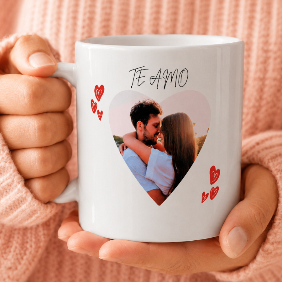 Taza Foto Corazón Personalizada
