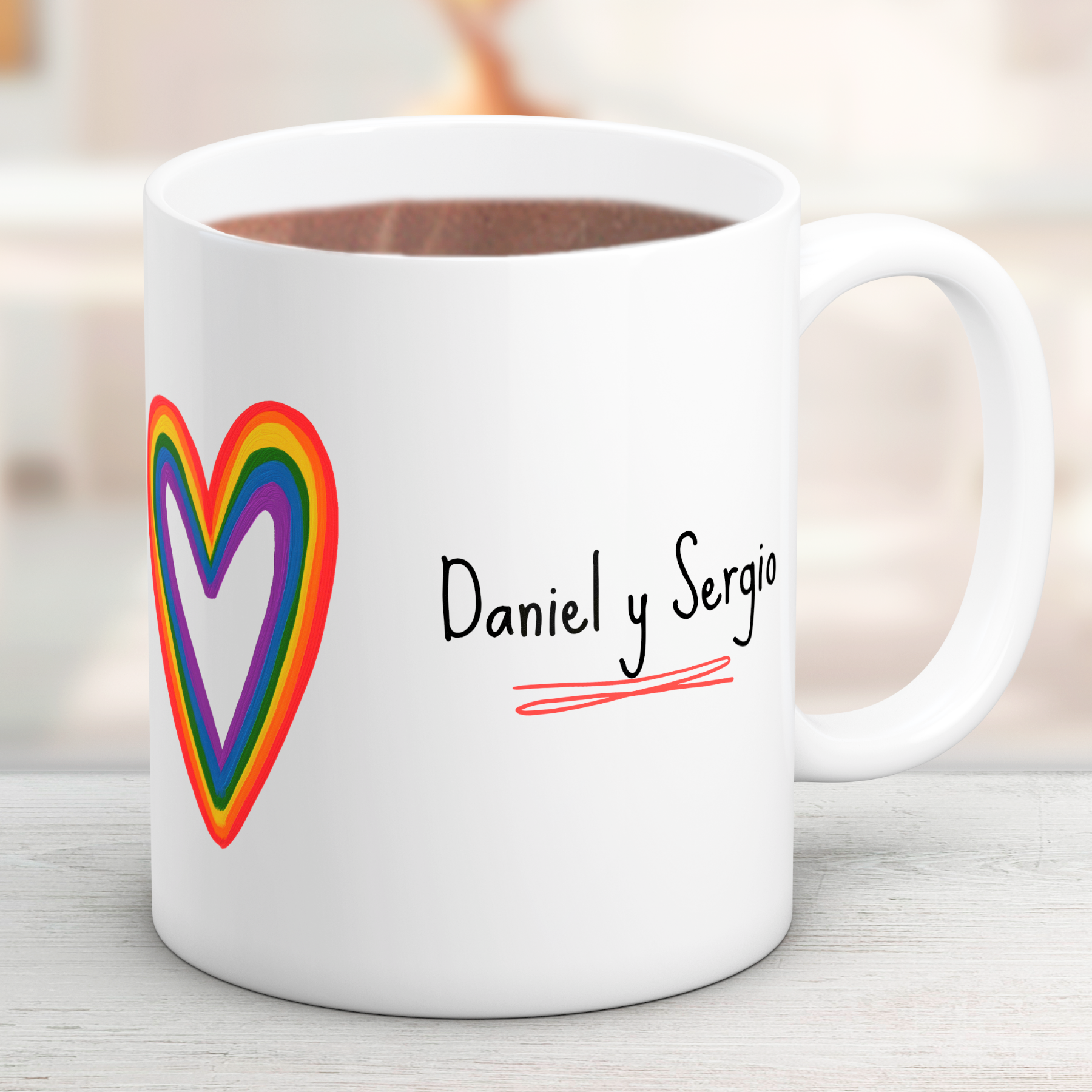 Taza Corazón Arcoíris Orgullo