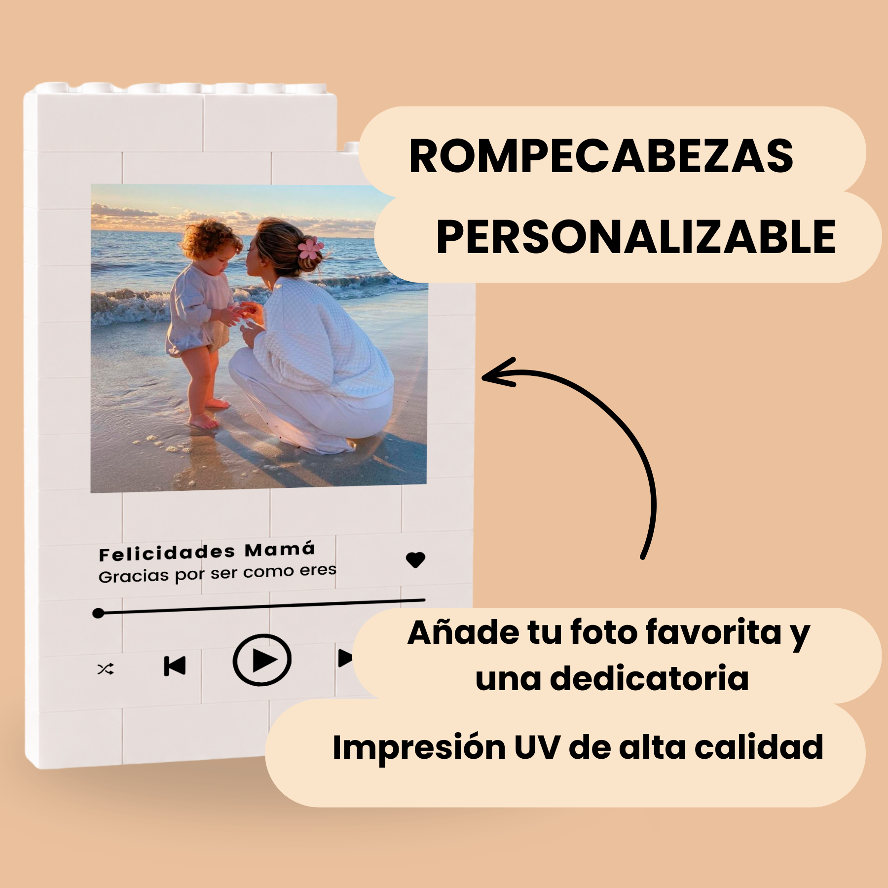 Puzzle Personalizado Mamá diseño Spotify