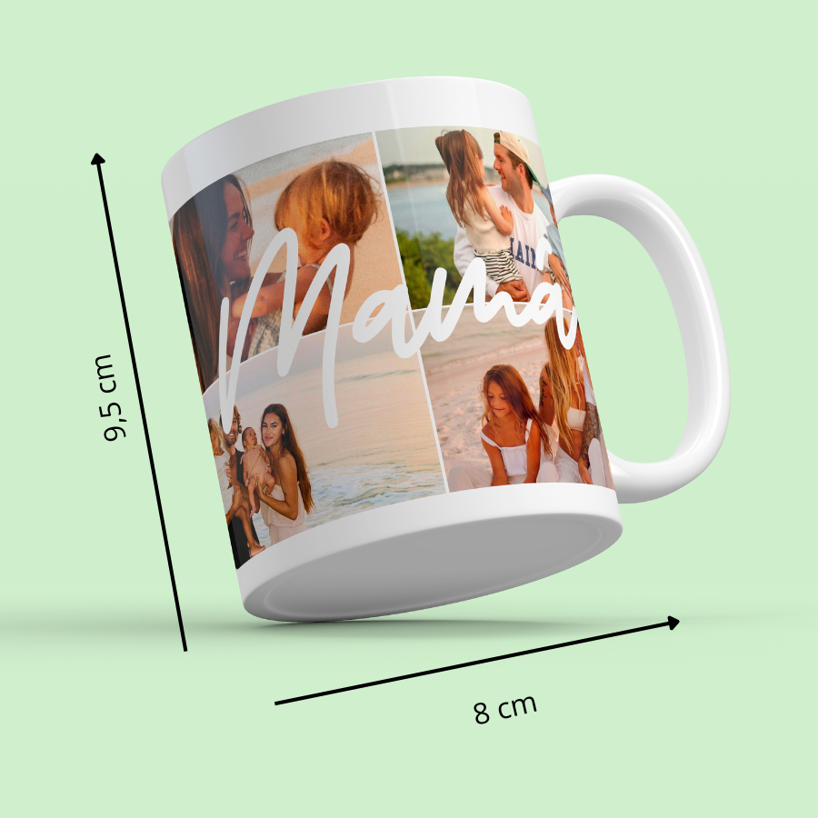 Taza Mamá 4 Fotos Collage