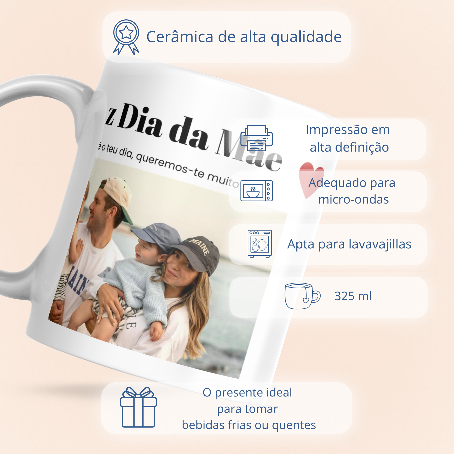 Caneca Corações da Mamãe