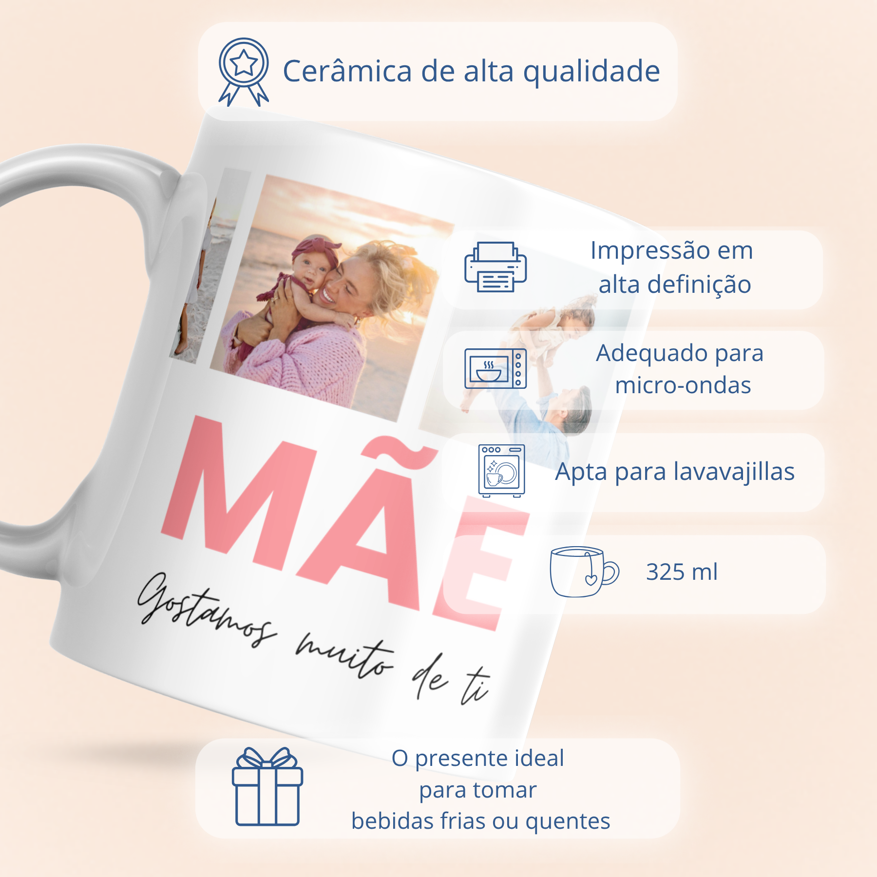 Caneca Mãe abaixo e 4 Fotos acima