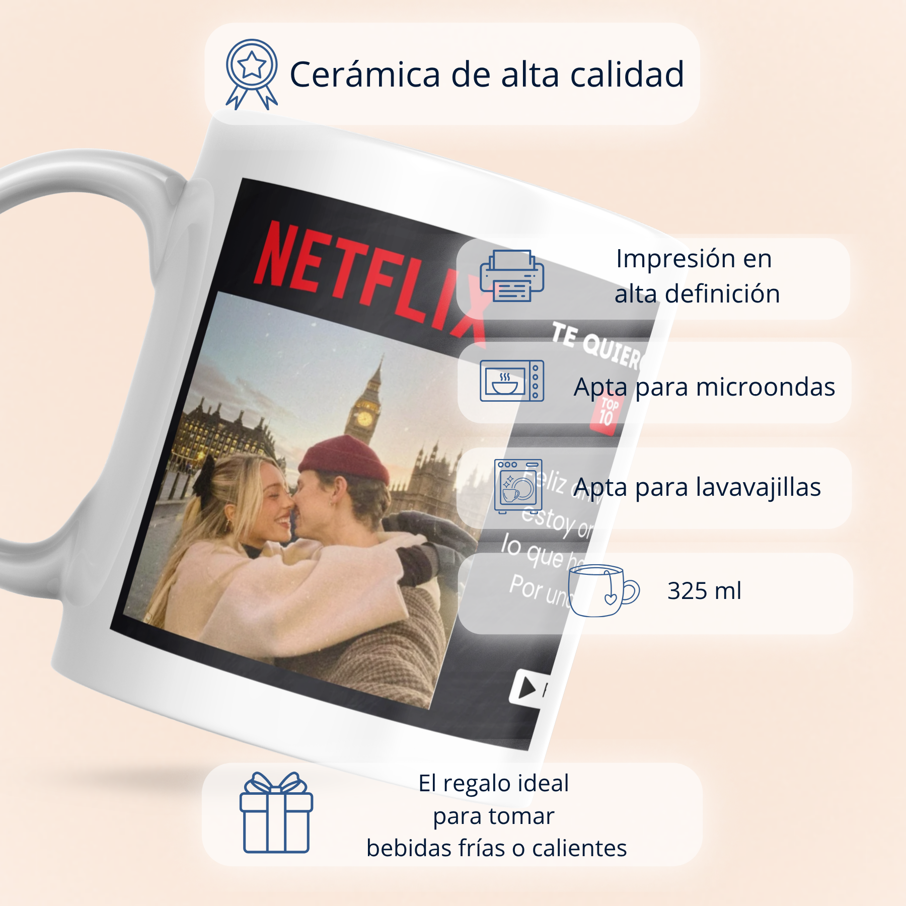 Caneca de casais estilo Netflix