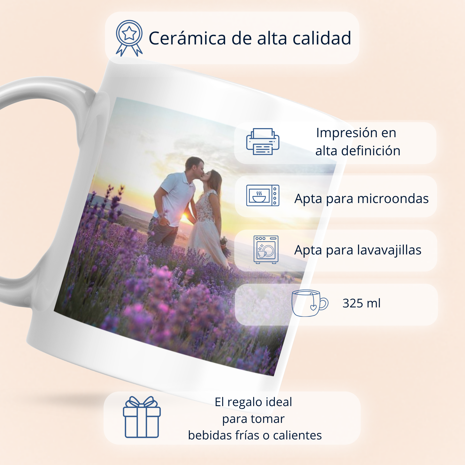 Caneca com palavra "AMIGO" com fotos 