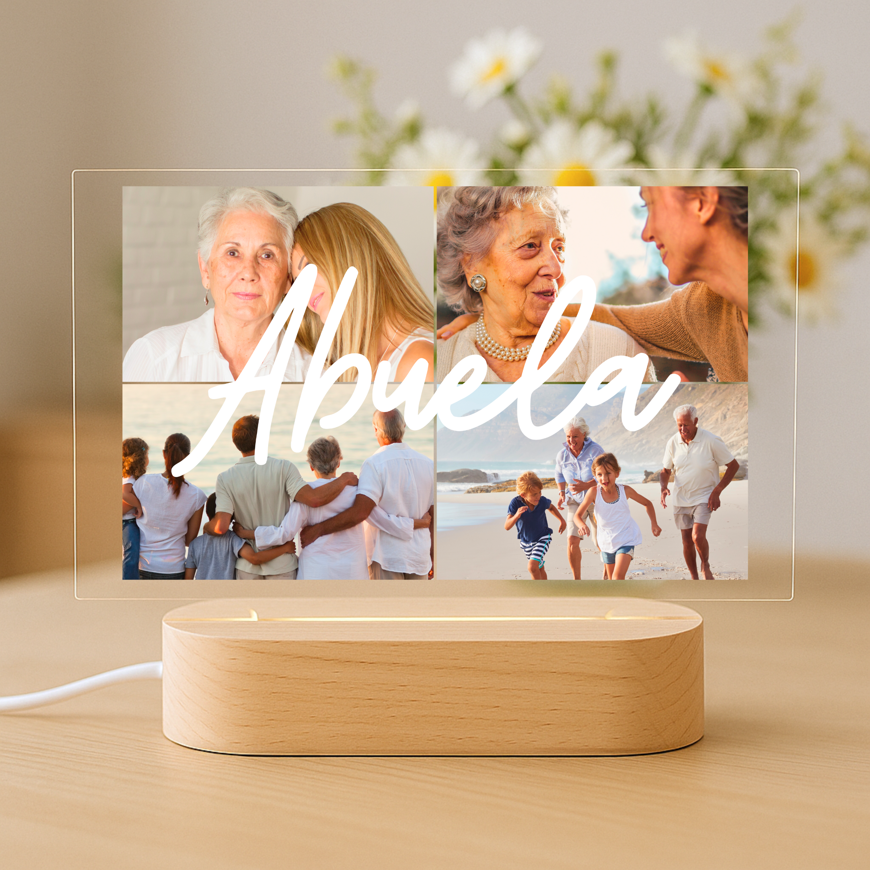 Lámpara "ABUELA" con fotos