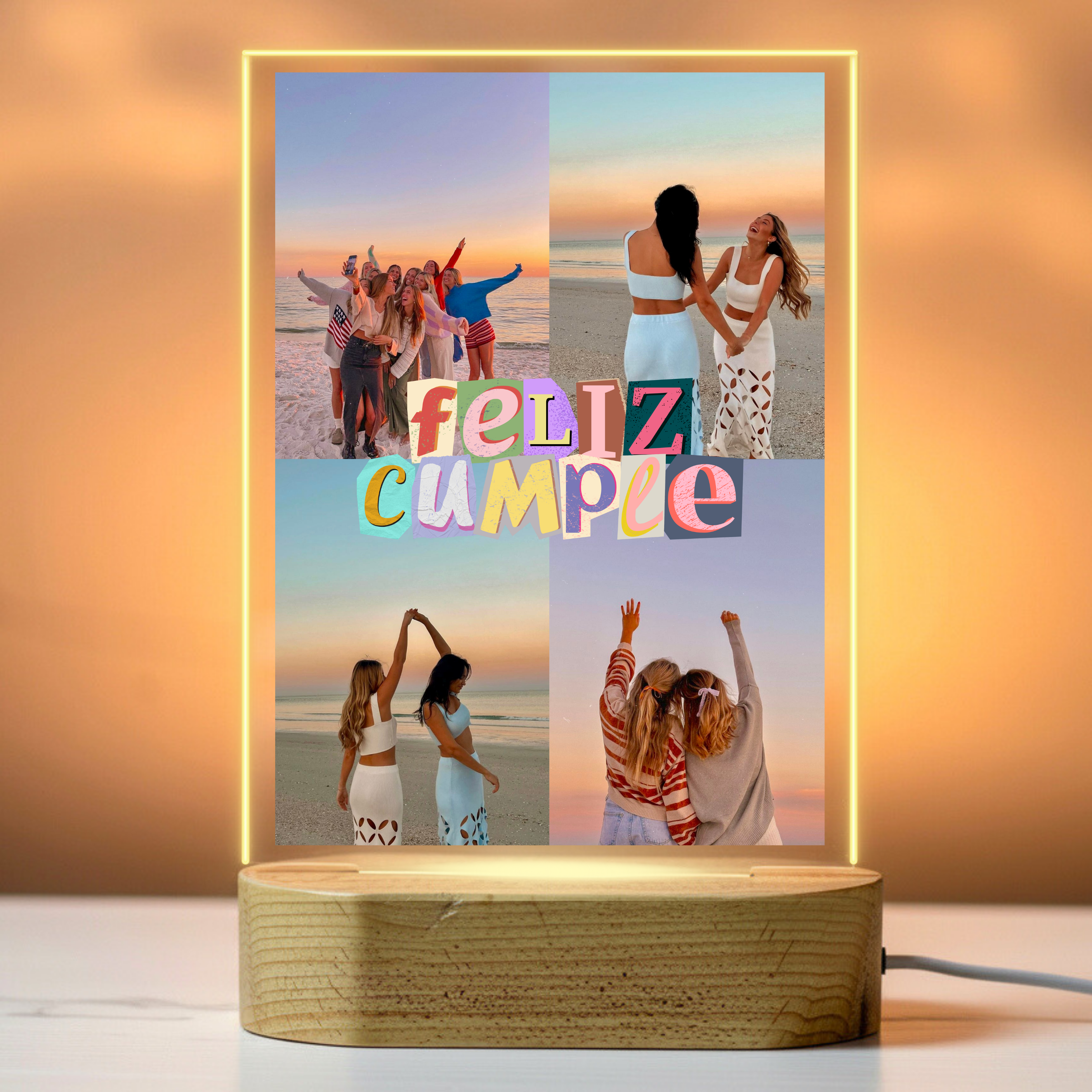 Lámpara Feliz Cumpleaños 4 fotos