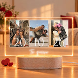 Lámpara Personalizada para Aniversario con 3 Fotos