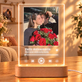 Lámpara Spotify Personalizada con Foto y Texto para Aniversario