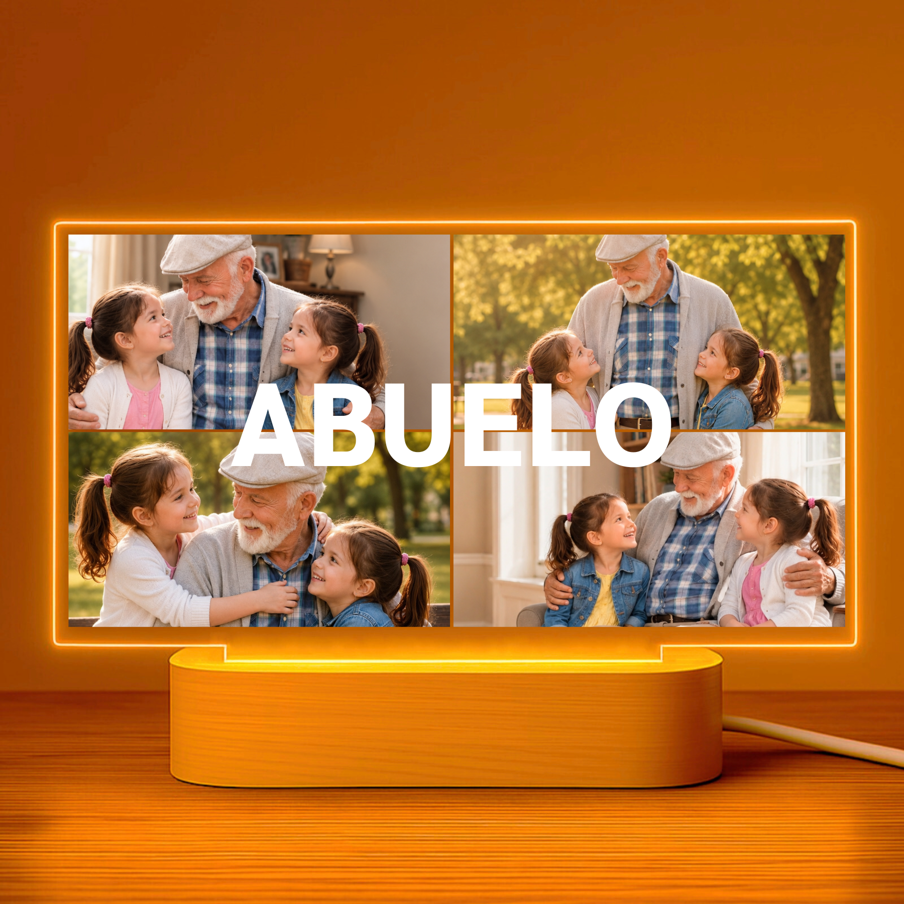 Lámpara "ABUELO" con fotos