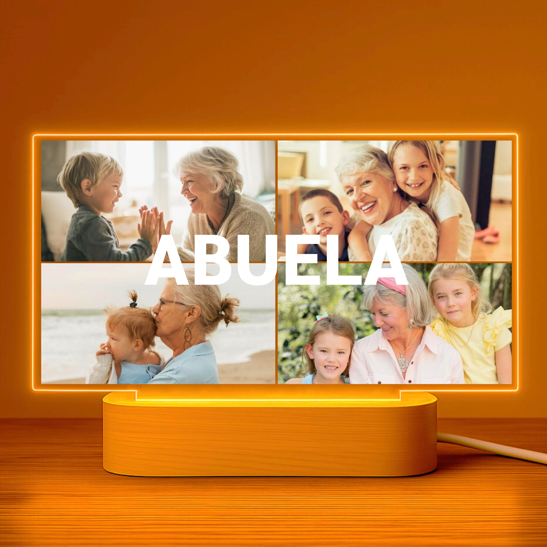 Lámpara "ABUELA" con fotos