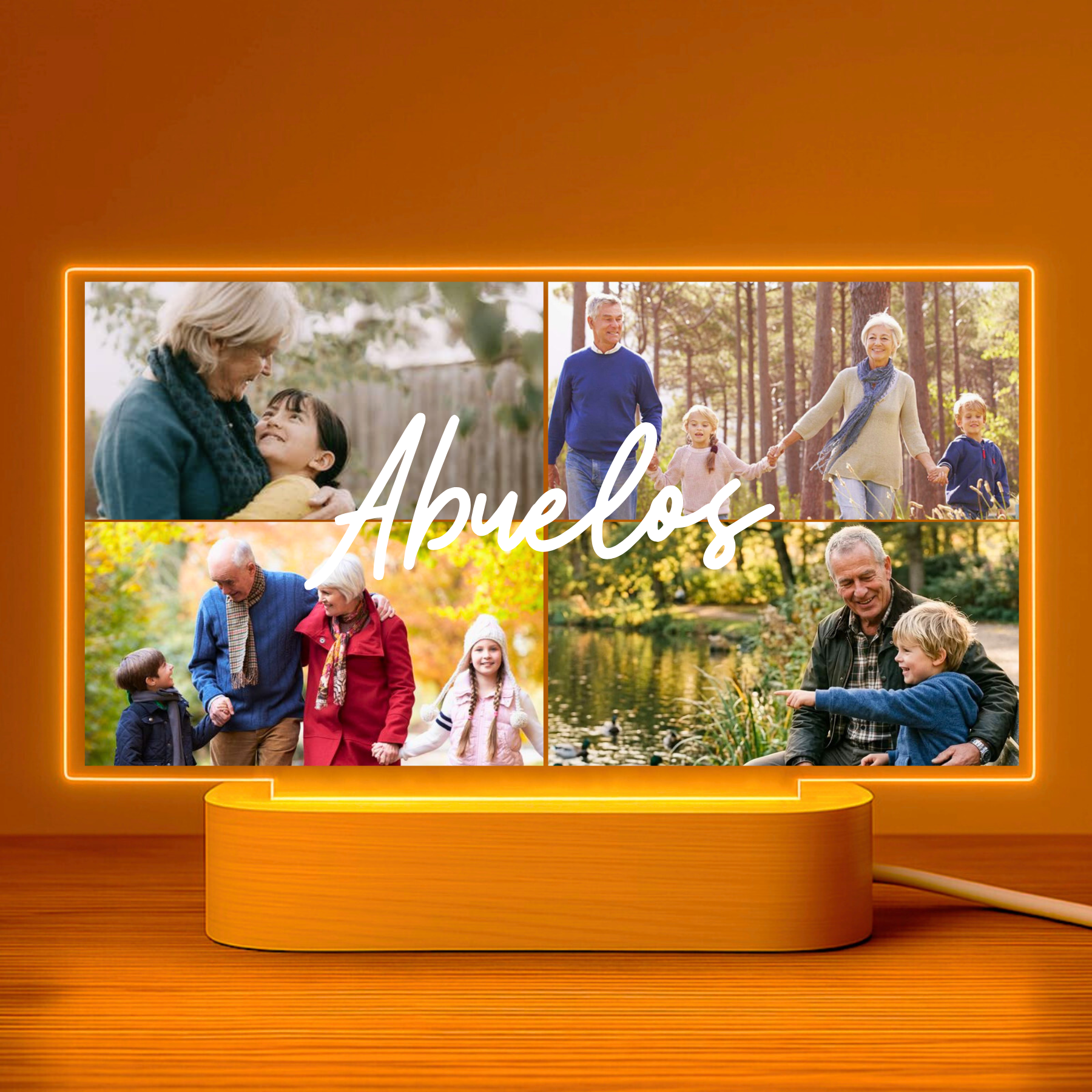 Lámpara "ABUELOS" con fotos