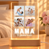 Lámpara Mamá abajo y 4 fotos arriba