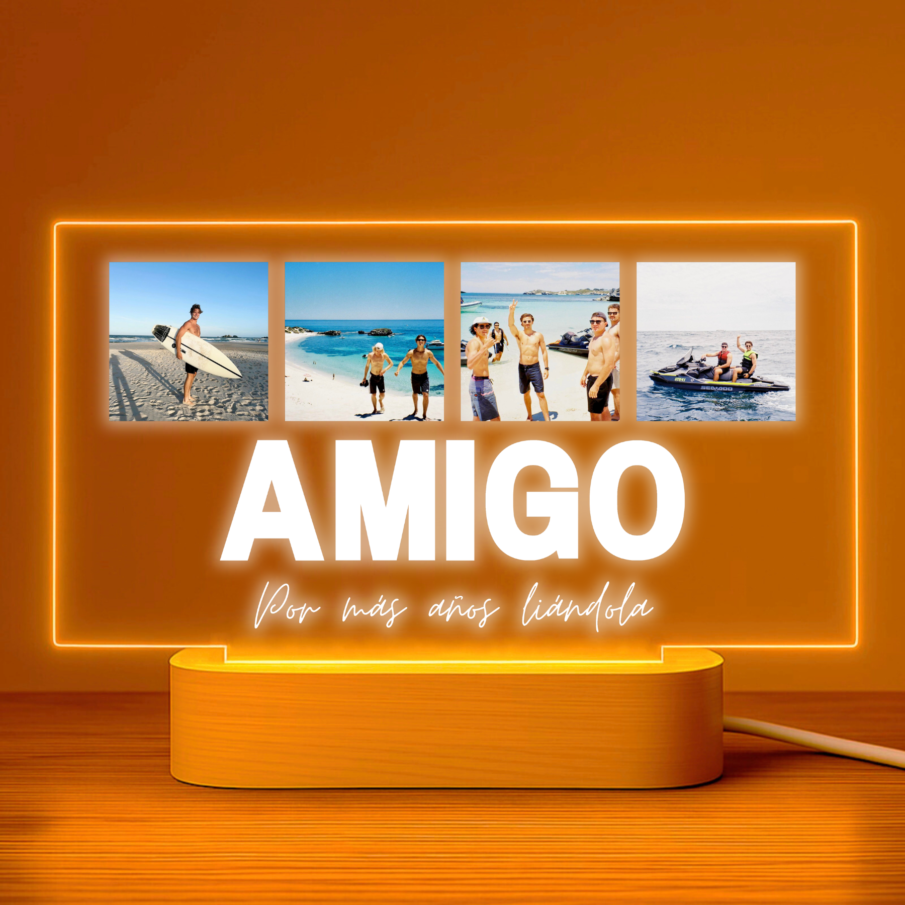 Lâmpada AMIGO abaixo e 4 fotos acima