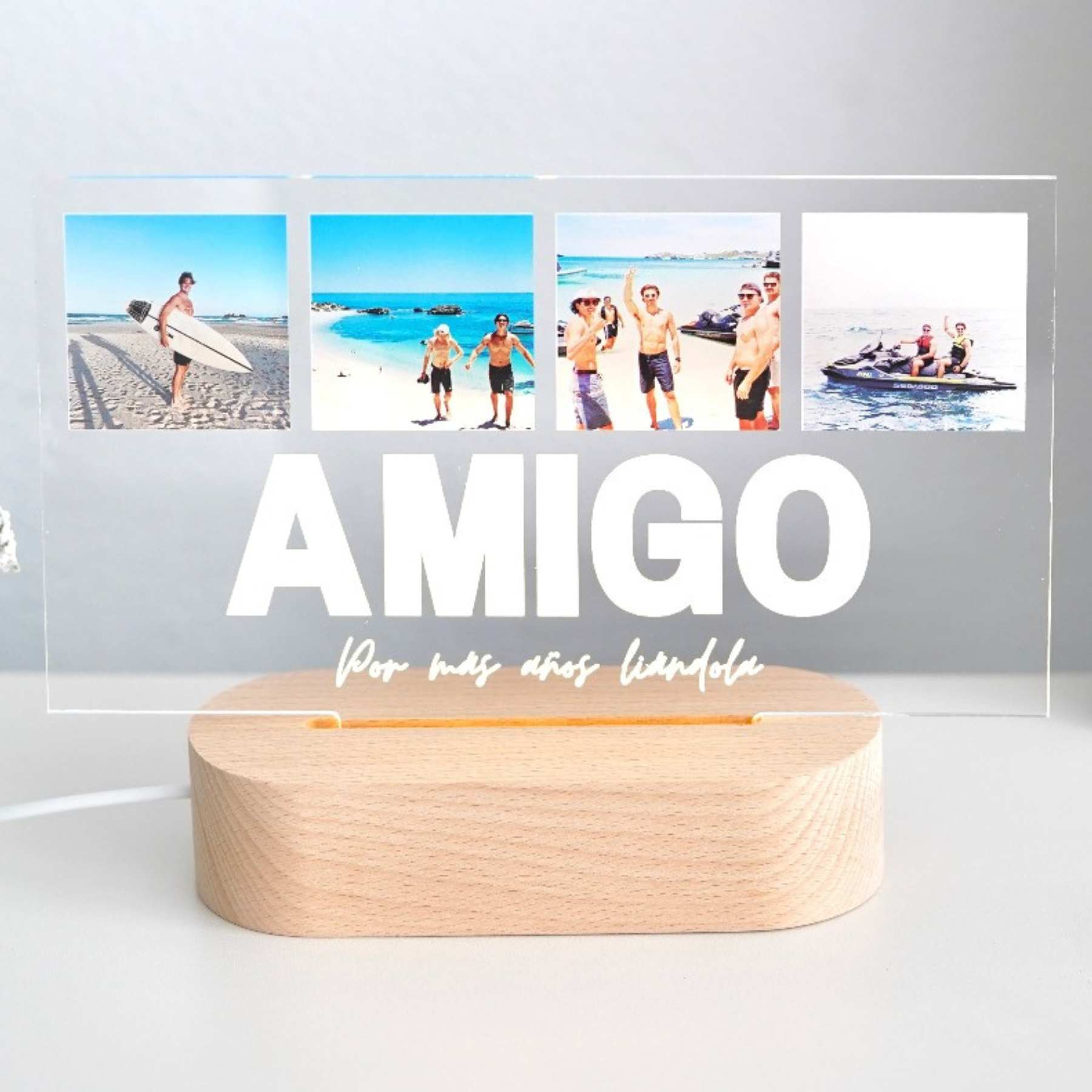 Lâmpada AMIGO abaixo e 4 fotos acima