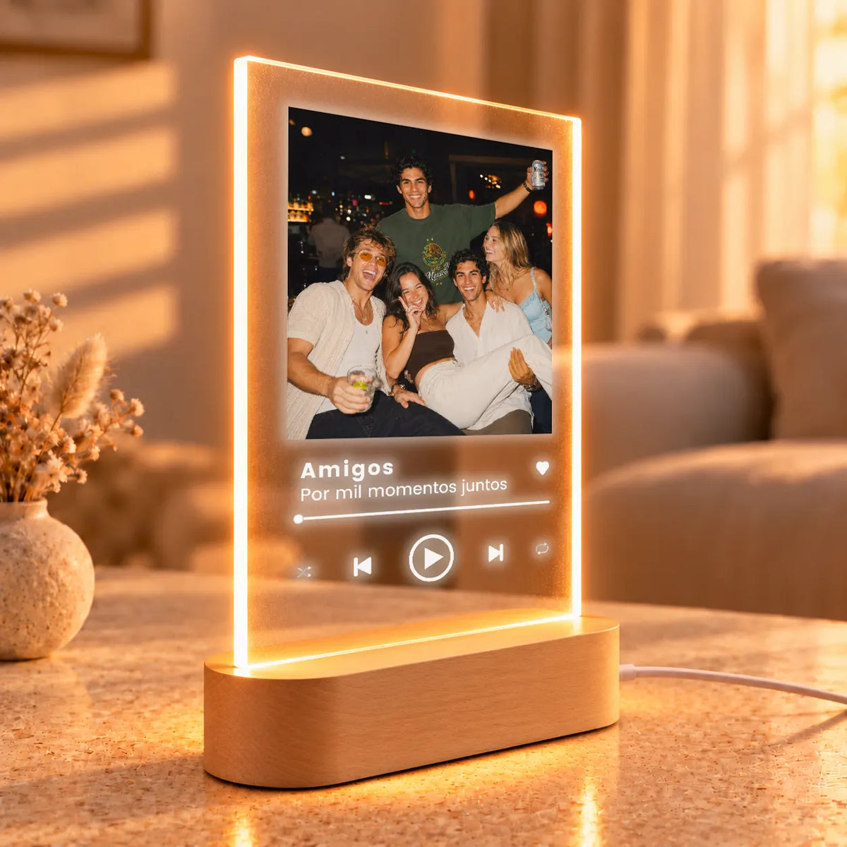 Lámpara Spotify Personalizada para Amigos