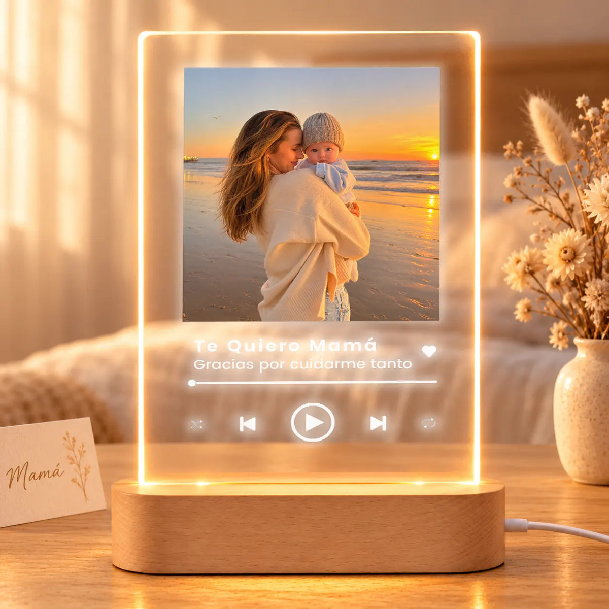 Lámpara Spotify Personalizada para Madres